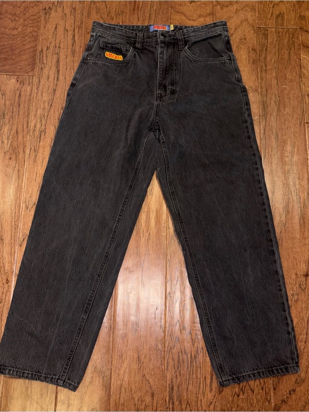 Empyre Relax Jeans Mens 30 Faded Black Baggy Wide Leg Y2K Skate Cotton
